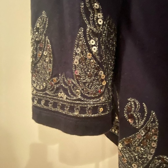 INC Navy Sequins Dress Size Small - Picture 4 of 5